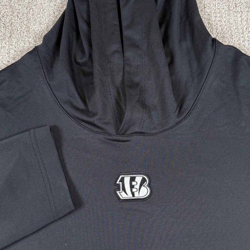 Nike Dri-Fit Mens XL Cincinnati Bengals Black Performance Training Hoodie